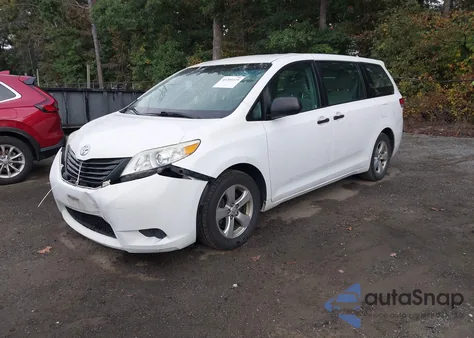 2013 Toyota Sienna из США, поврежденный, VIN 5TDZK3DC4DS349916